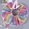 Baby Photography Clothing Newborn Baby Kid Girl Bow Sequin Colorful Rainbow Tutu Skirt Photo Costume Prop 0-5T Without Headband