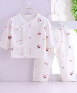 HIPAC Newborn Baby Infant Clothes Set Cotton Baby Boys Girls Tops+Pants Suits Cute Cartoon Baby Underwear All Season Style