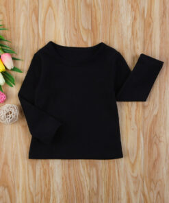 2020 Brand New Toddler Infant Child Kids Baby Boys Girls Cotton Warm Clothing T-shirt Tops Thermal underwear Brief Outwear 6M-5T