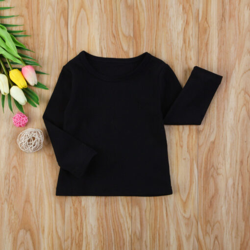 2020 Brand New Toddler Infant Child Kids Baby Boys Girls Cotton Warm Clothing T-shirt Tops Thermal underwear Brief Outwear 6M-5T