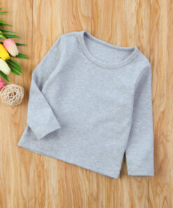 2020 Brand New Toddler Infant Child Kids Baby Boys Girls Cotton Warm Clothing T-shirt Tops Thermal underwear Brief Outwear 6M-5T