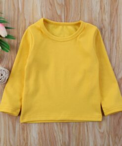 2020 Brand New Toddler Infant Child Kids Baby Boys Girls Cotton Warm Clothing T-shirt Tops Thermal underwear Brief Outwear 6M-5T