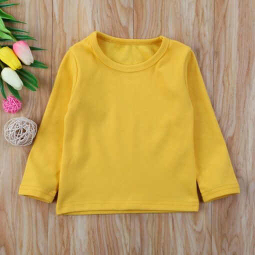 2020 Brand New Toddler Infant Child Kids Baby Boys Girls Cotton Warm Clothing T-shirt Tops Thermal underwear Brief Outwear 6M-5T