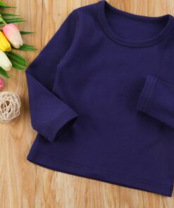2020 Brand New Toddler Infant Child Kids Baby Boys Girls Cotton Warm Clothing T-shirt Tops Thermal underwear Brief Outwear 6M-5T