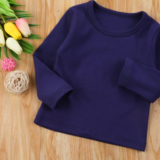 2020 Brand New Toddler Infant Child Kids Baby Boys Girls Cotton Warm Clothing T-shirt Tops Thermal underwear Brief Outwear 6M-5T